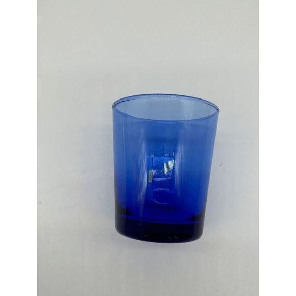 Luminarc Arococ Cobalt Blue Drinking Glasses Weighted Bottom Set of 2 - France - Picture 6 of 8